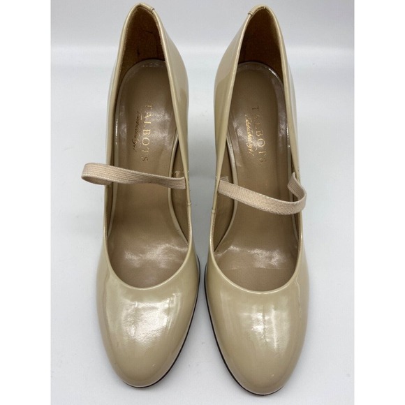 Talbots Pumps Women Sz 9B‎ Mary Jane Cream Pumps Genuine Leather Classy Brazil - Picture 12 of 13